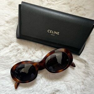Celine Brown Sunglasses Classic Tortoiseshell Design